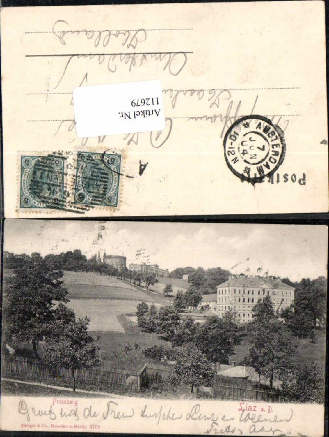 112679,Linz a.d. Donau Seltene Partie in Freinberg 1905