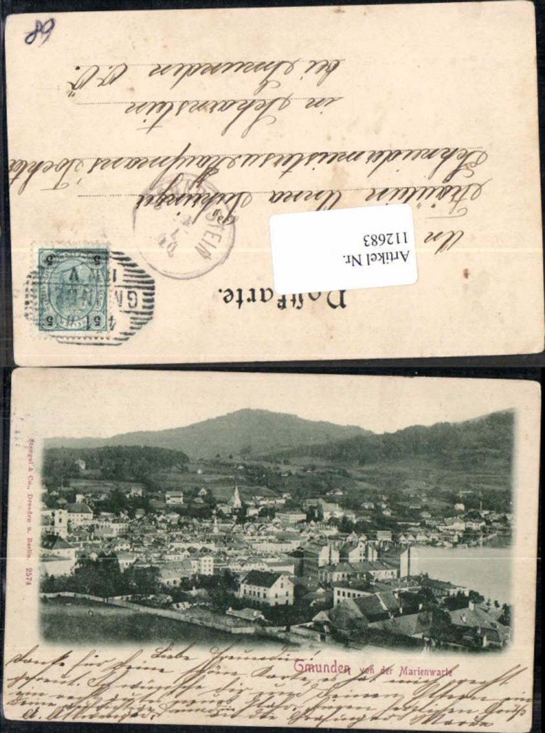 112683,Gmunden v.d. Marienwarte 1900