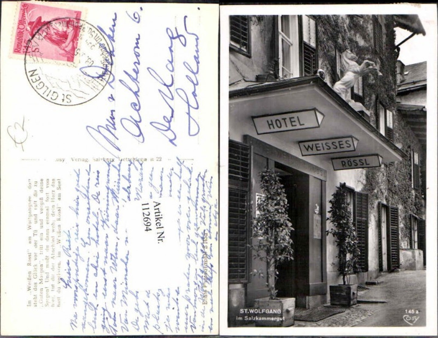 112694,St Wolfgang Hotel Weisses Rössl Eingang
