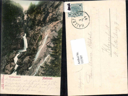 112707,Hallstatt Waldbachstrub Wasserfall 1900