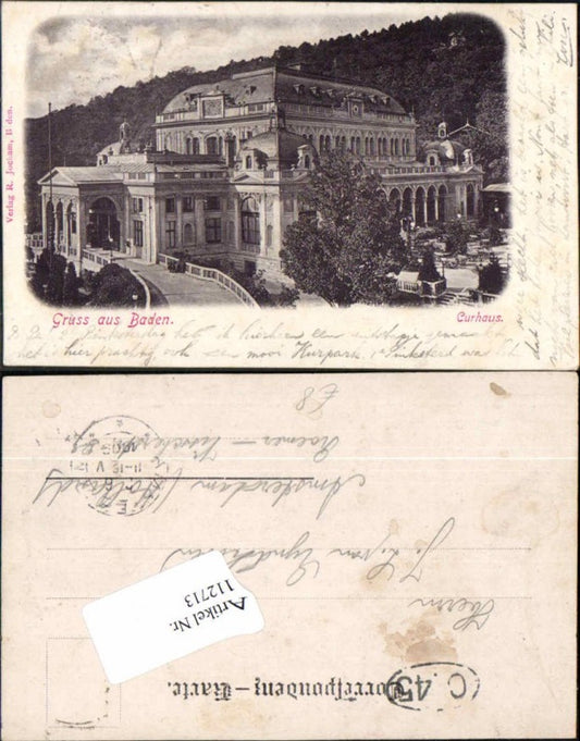 112713,Baden bei Wien Curhaus Partie 1900 Seltene Partie