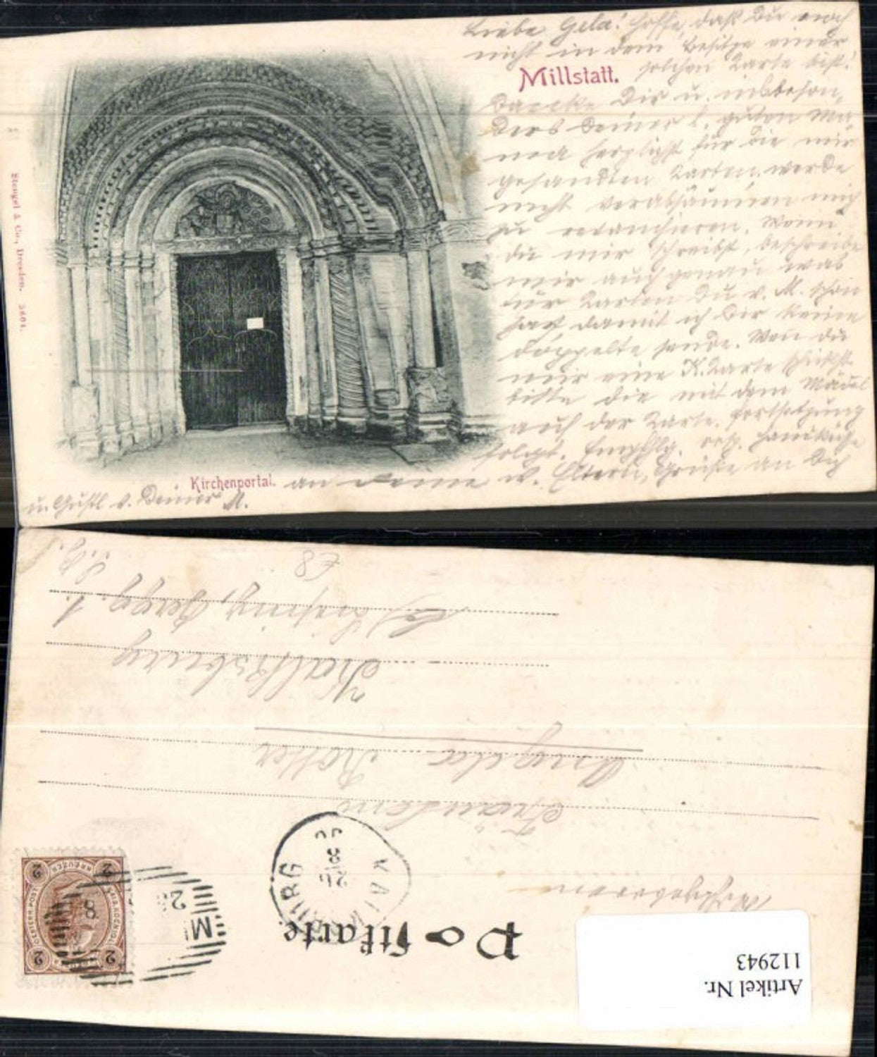 112943,Millstatt Kirchenportal 1898