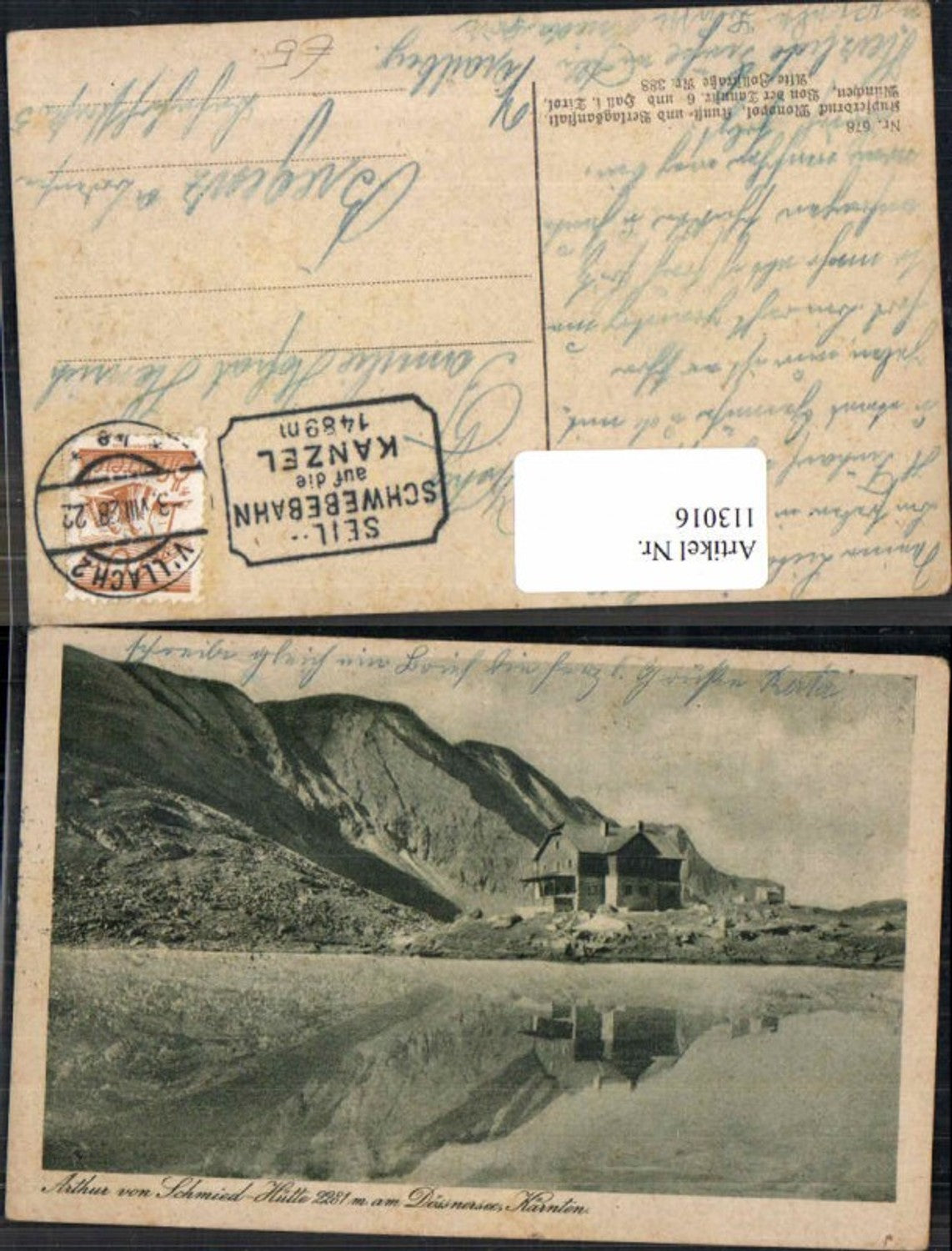 113016,Arthur Schmied Haus Hütte Dössnersee Mallnitz