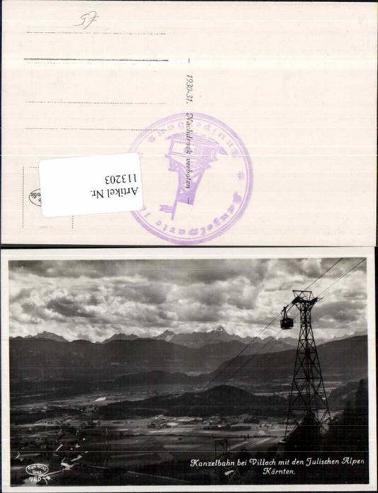 113203,Kanzelbahn bei Annenheim Villach Seilbahn
