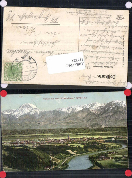 113223,Villach Stadt m. MIttagskogel 1910