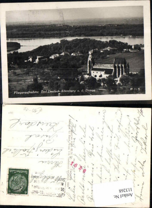 113268,Seltene Fliegeraufnahme Bad Deutsch Altenburg Carnuntum 1938