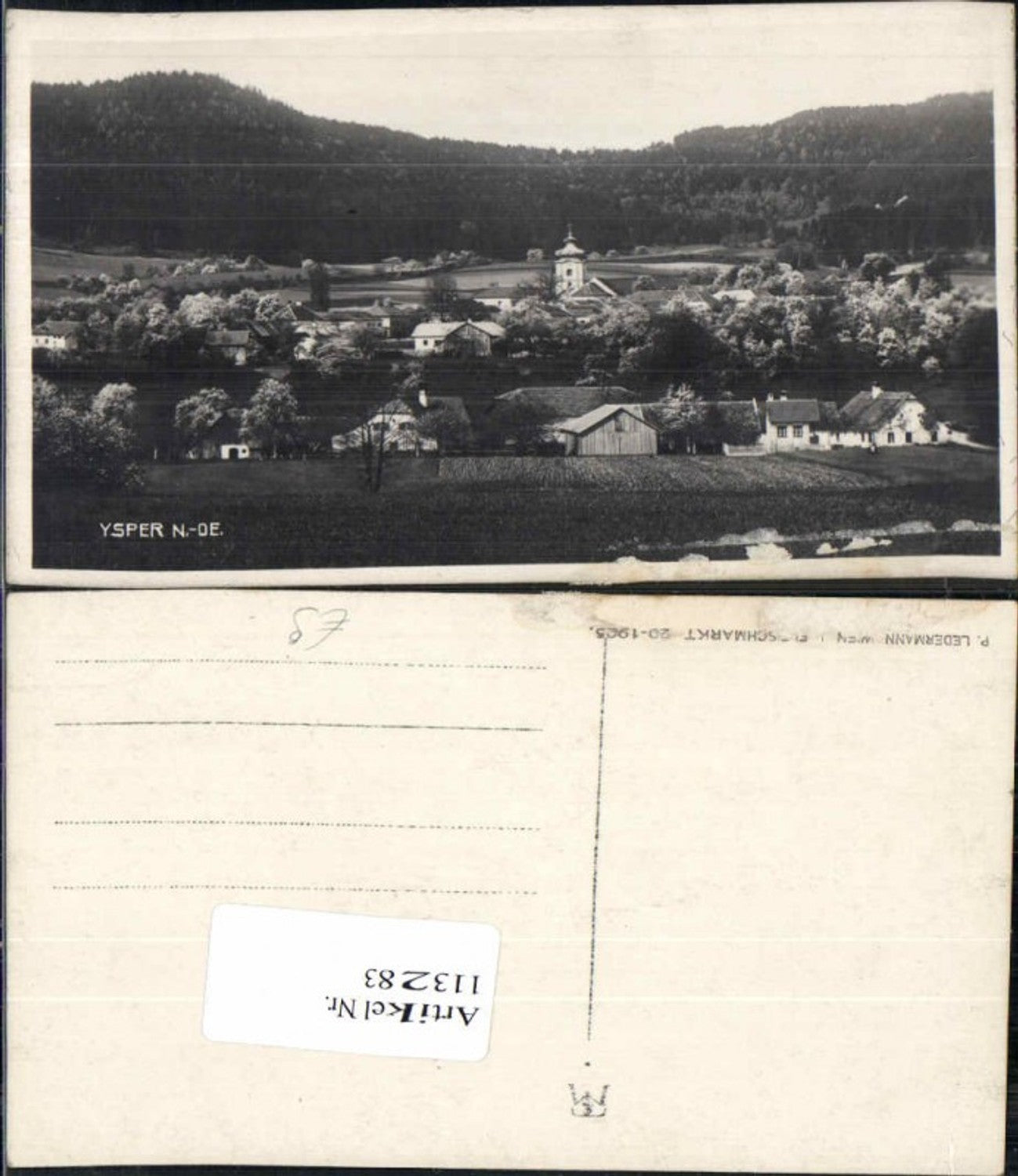 113283,Ysper Ortsansicht Yspertal Altenmarkt 1925