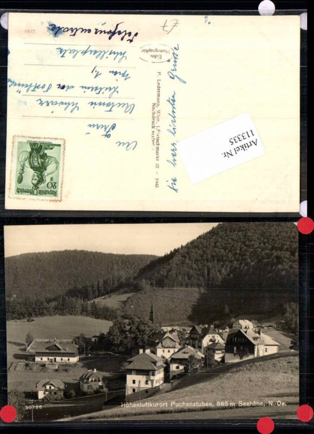 113335,Puchenstuben Tolle alte Ortsansicht 1942