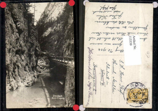 113339,seltene Fotokarte Steinbach In der Noth bei Göstling a.d. Ybb 1924
