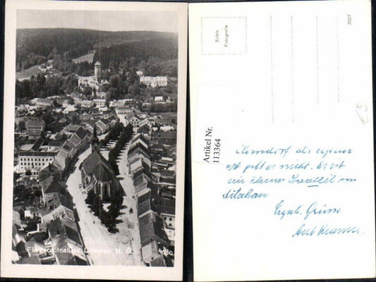 113364,seltene Fliegeraufnahme Litschau Ort 1940