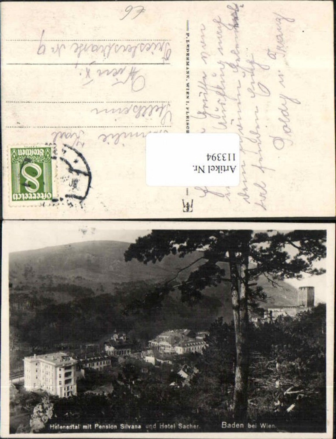 113394,Helenental Baden bei Wien Pension Silvana Hotel Sacher