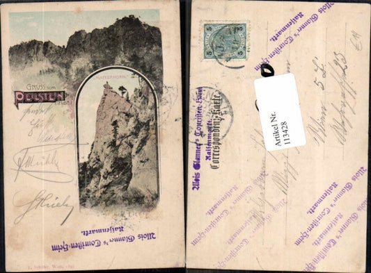 113428,Gruss aus Peilstein bei Berndorf Matterhorn 1899