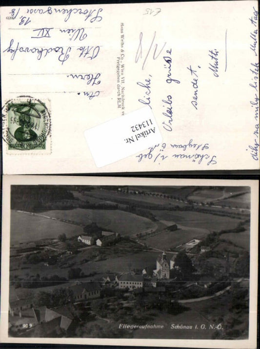 113432,seltene Fliegeraufnahme Schönau im Gebirge