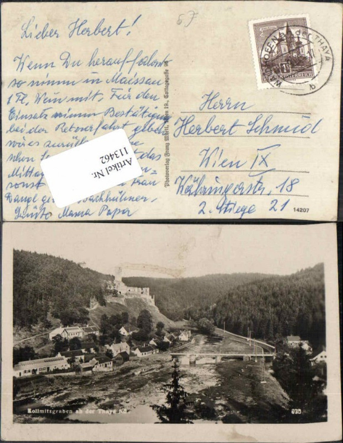 113462,Kollmitzgraben Kollmitz a.d. Thaya Raabs a.d. Thaya