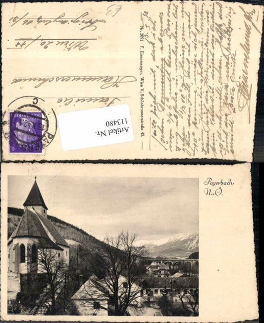 113480,Payerbach a.d. Rax 1942 Partie im Ort