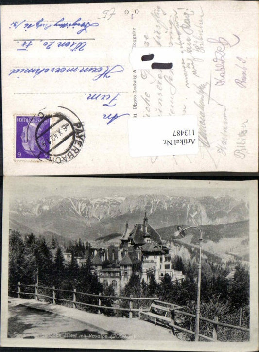 113487,Semmering Südbahnhotel  m. Raxalpe Rax 1942 Hotel