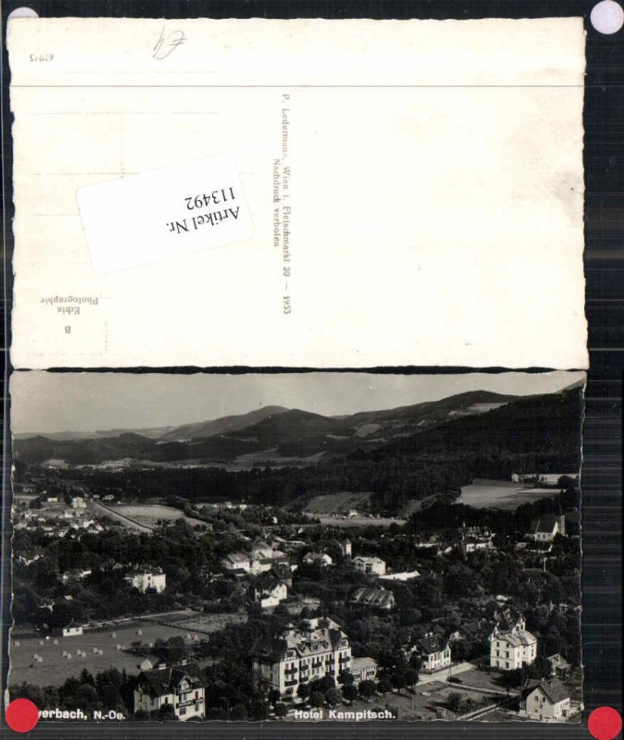 113492,Payerbach Hotel Kampitsch 1933