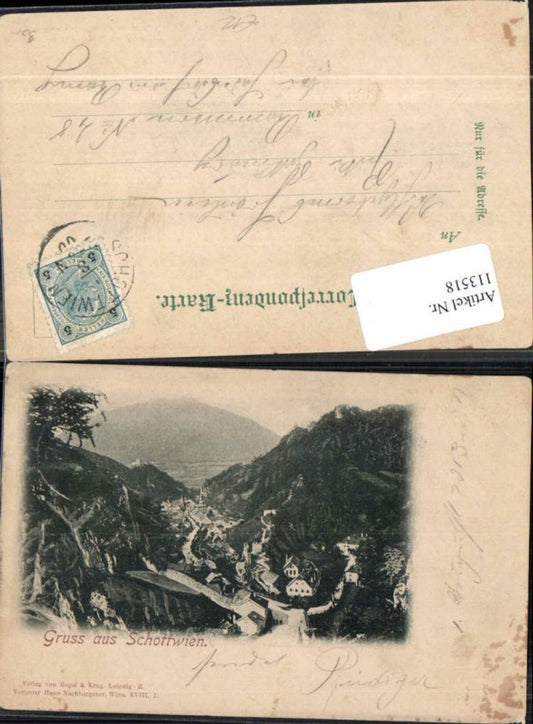 113518,Gruss aus Schottwien am Semmering 1900