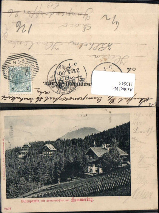 113543,Villenpartie am Sonnwendstein am Semmering 1899