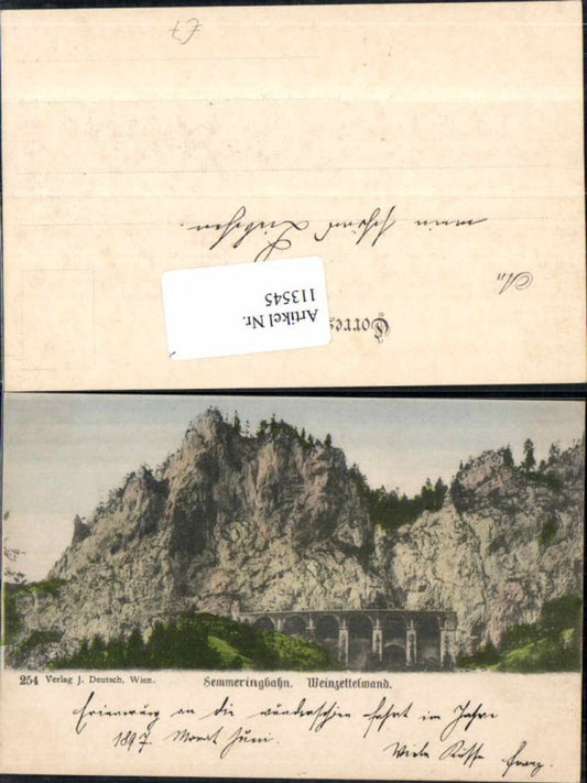113545,Semmeringbahn Semmering Weinzettelwand Viadukt 1900