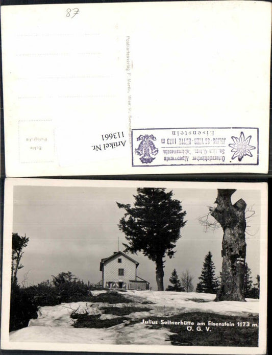 113661,Julius Seitnerhütte Eisenstein bei Türnitz