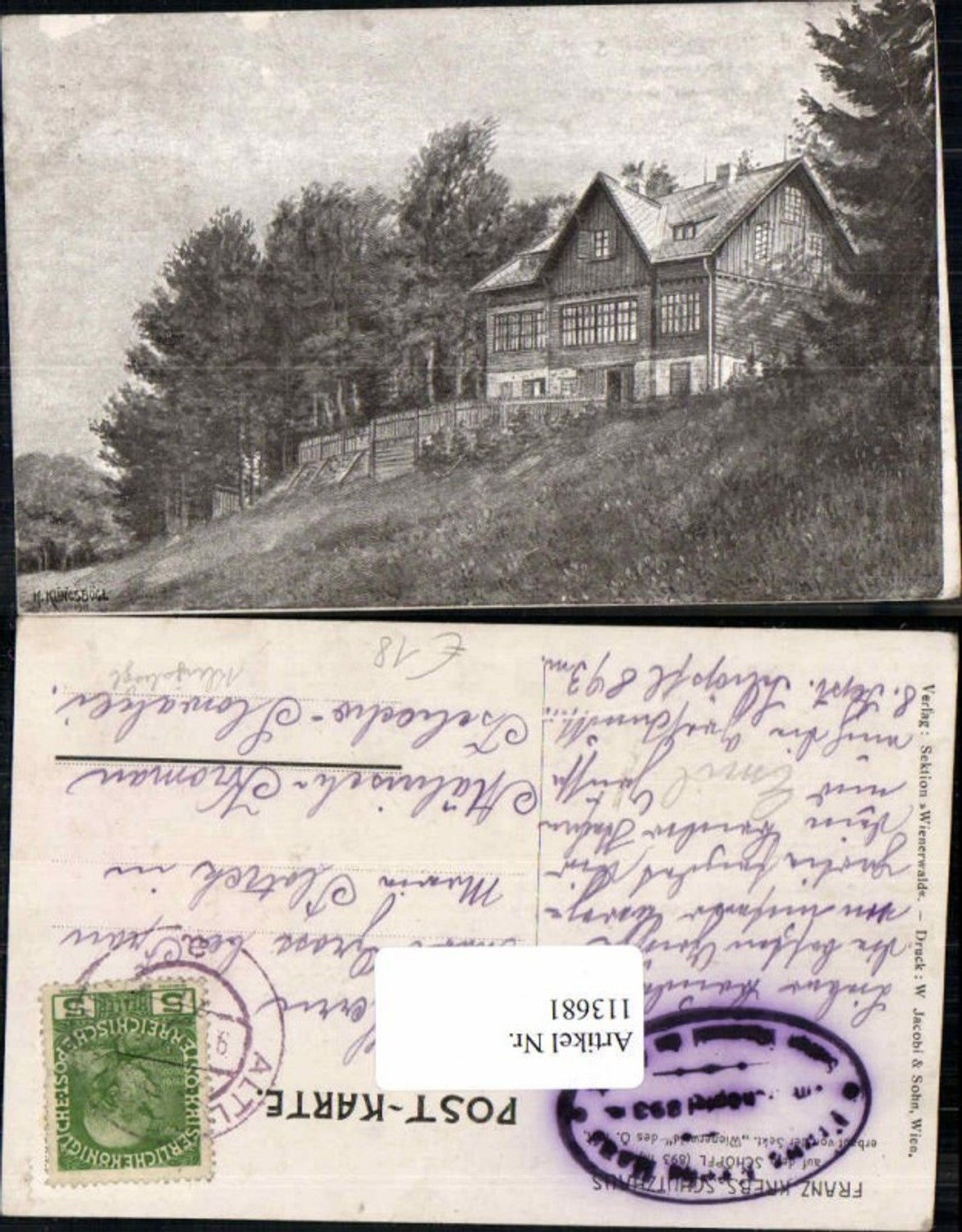 113681,H. Klingsbögl Franz Krebs Schutzhaus Schöpfl b. St Corona am Schöpfl Wienerwald