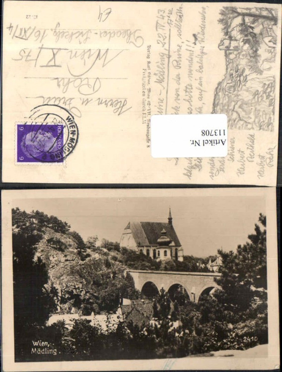 113708,Wien Mödling Viadukt Partie am Ortsrand RAR