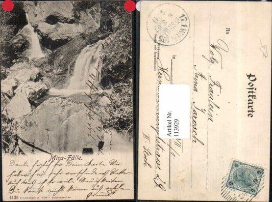 113929,Mira Wasserfälle Wasserfall bei Pernitz 1900