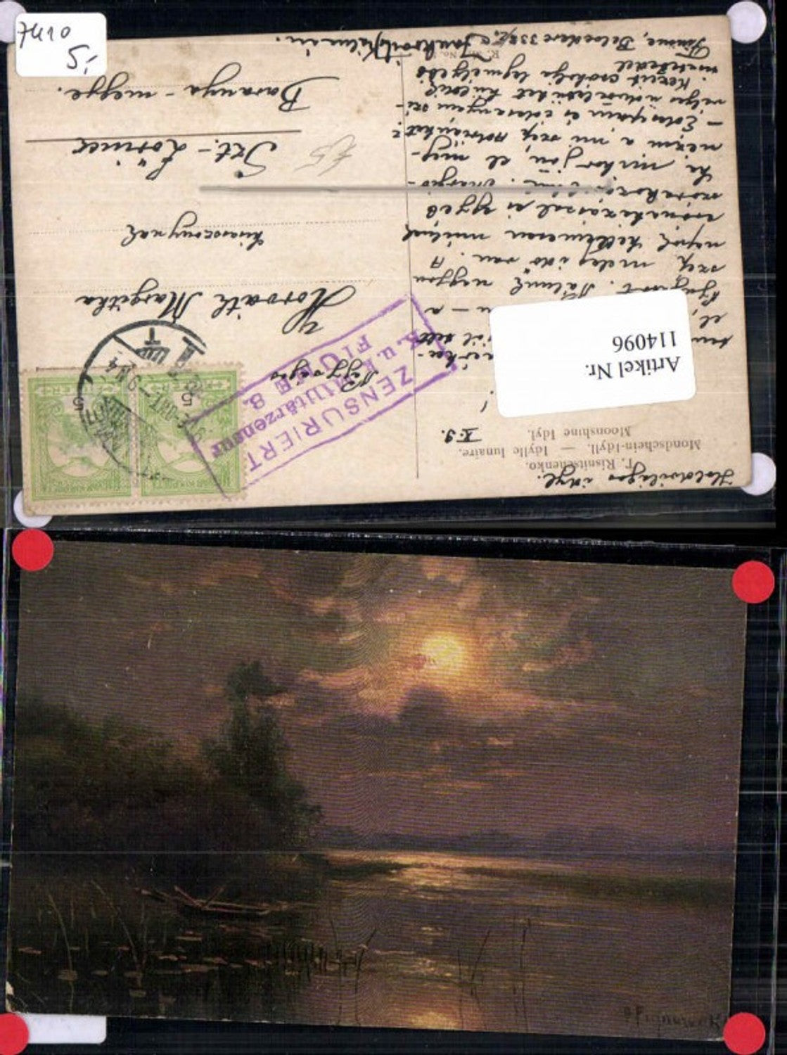 114096,Theo Stroefer Nürnberg Russische Meister 56 T. Risnitschenko Zensur Fiume