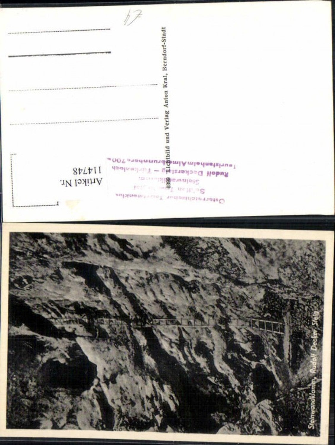 114748,Steinwandklamm Rudolf Decker Steig Weissenbach a.d. Triesting