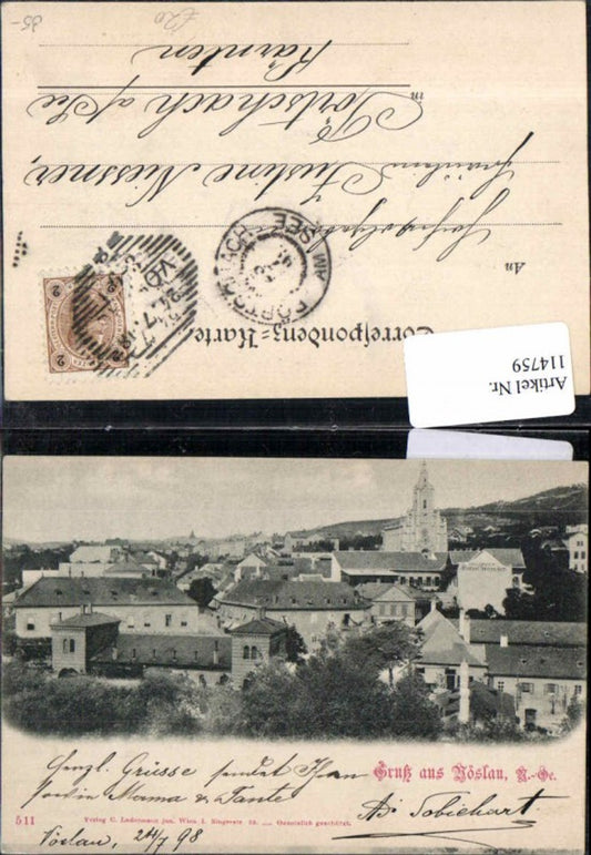 114759,Gruss aus Vöslau 1898
