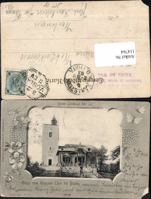 114764,Gruss vom Eisernen Thor bei Baden Wien Hoher Lindkogel 1900