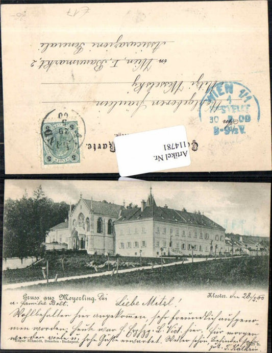 114781,Gruss aus Mayerling bei Alland Baden 1899