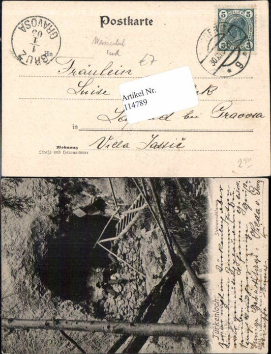 114789,Türkenloch Steinwandklamm bei Weissenbach a.d. Triesting Furth Leute 1899