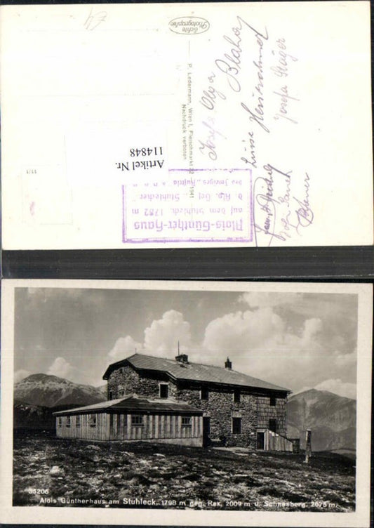 114848,Alois Güntherhaus am Stuhleck Semmering Schneeberg Puchberg