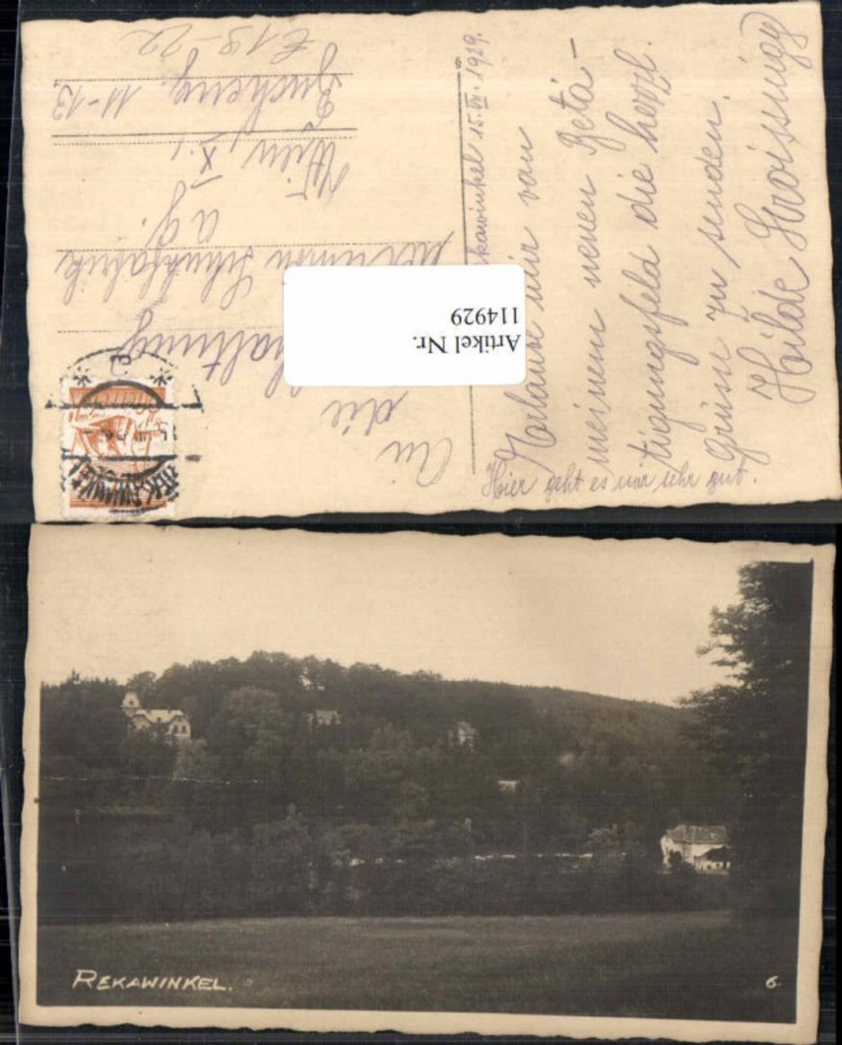 114929,seltene FotoAK Rekawinkel bei Wien Pressbaum 1920