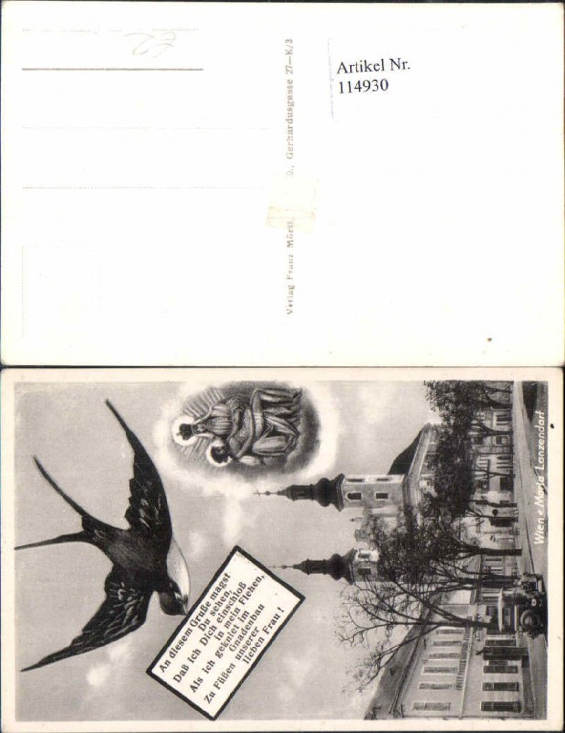 114930,Gasthaus Josef Vogler Wien Maria Lanzendorf m. Oldtimer auto