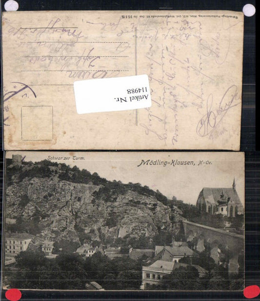 114988,Mödling Klausen bei Wien Schwarzer Thurm 1905