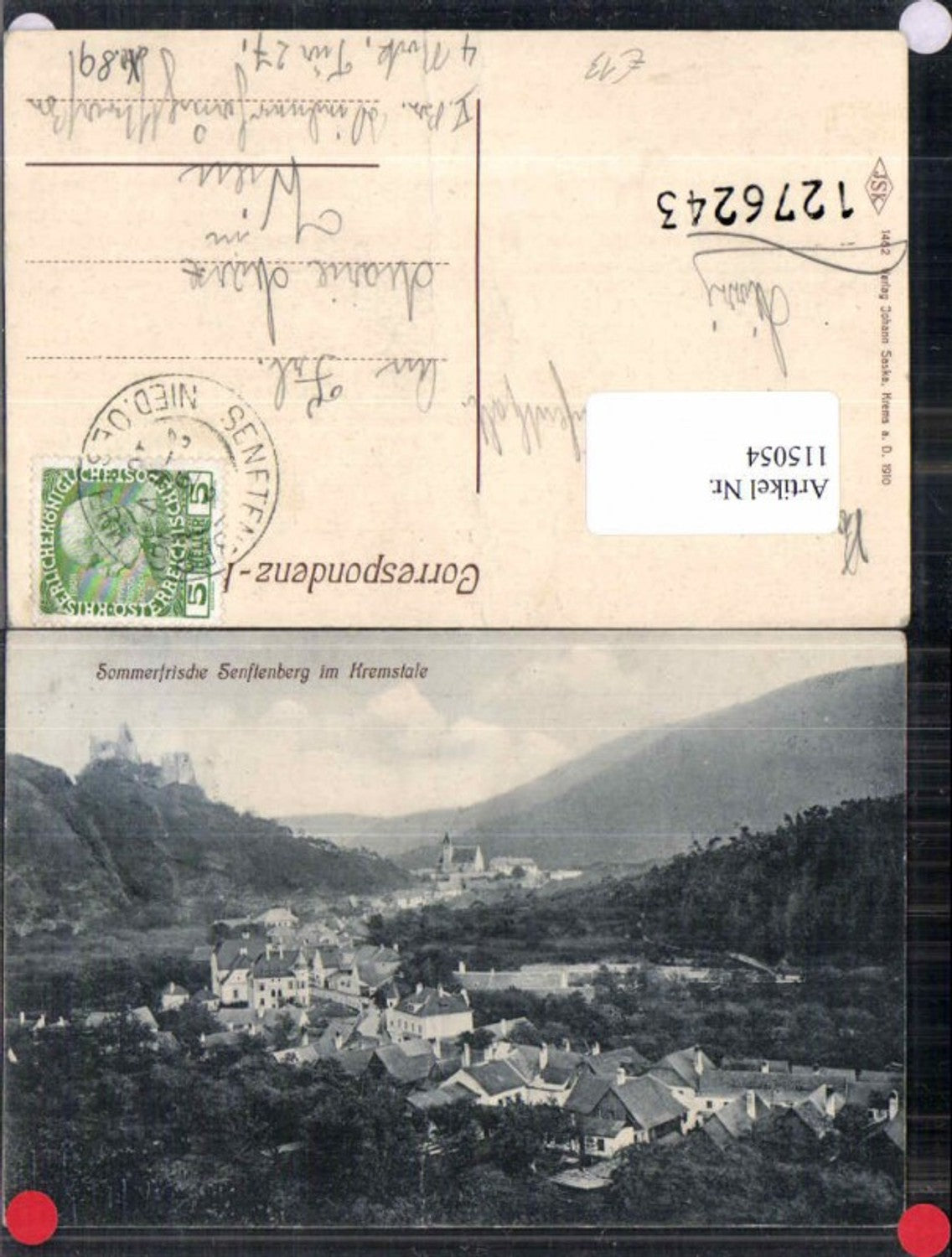 115054,Sommerfrische Senftenberg im Kremstal bei Krems a.d. Donau