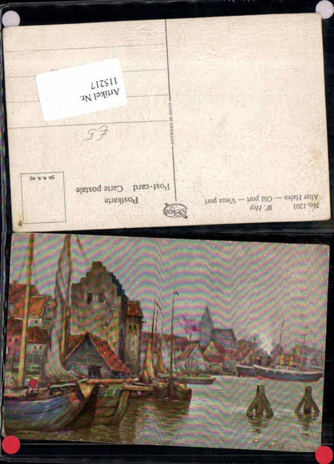 115217,Ölgemälde Imitations AK Degi 1201 Alter Hafen