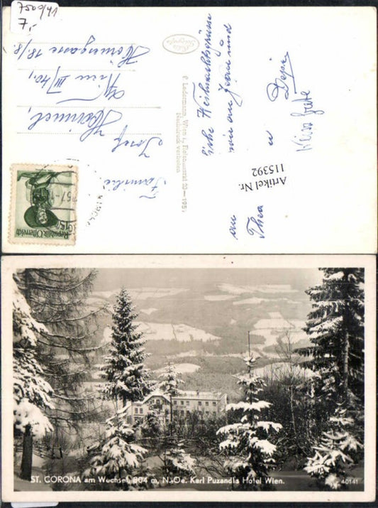 115392,St Corona am Wechsel Winteransicht Hotel Puzandl