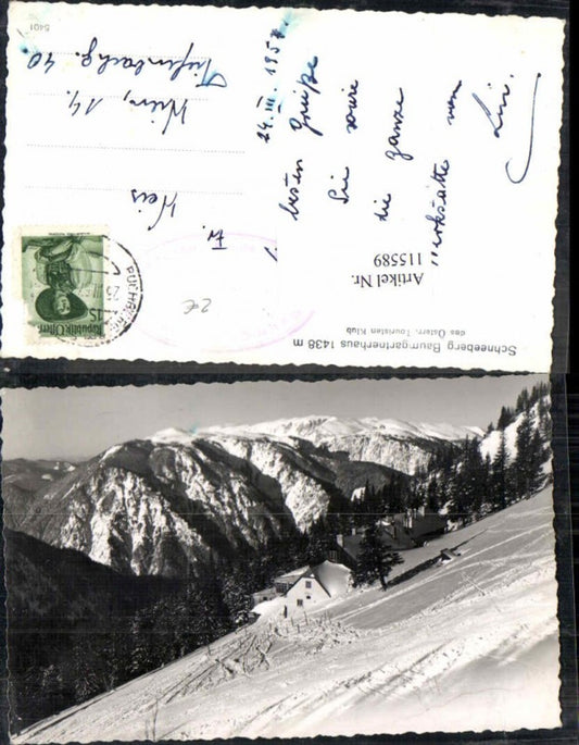 115589,Puchberg am Schneeberg Baumgartnerhaus 1957