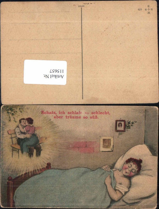 115657,Juxkarte Scherzkarte Frau träumt von anderen Mann