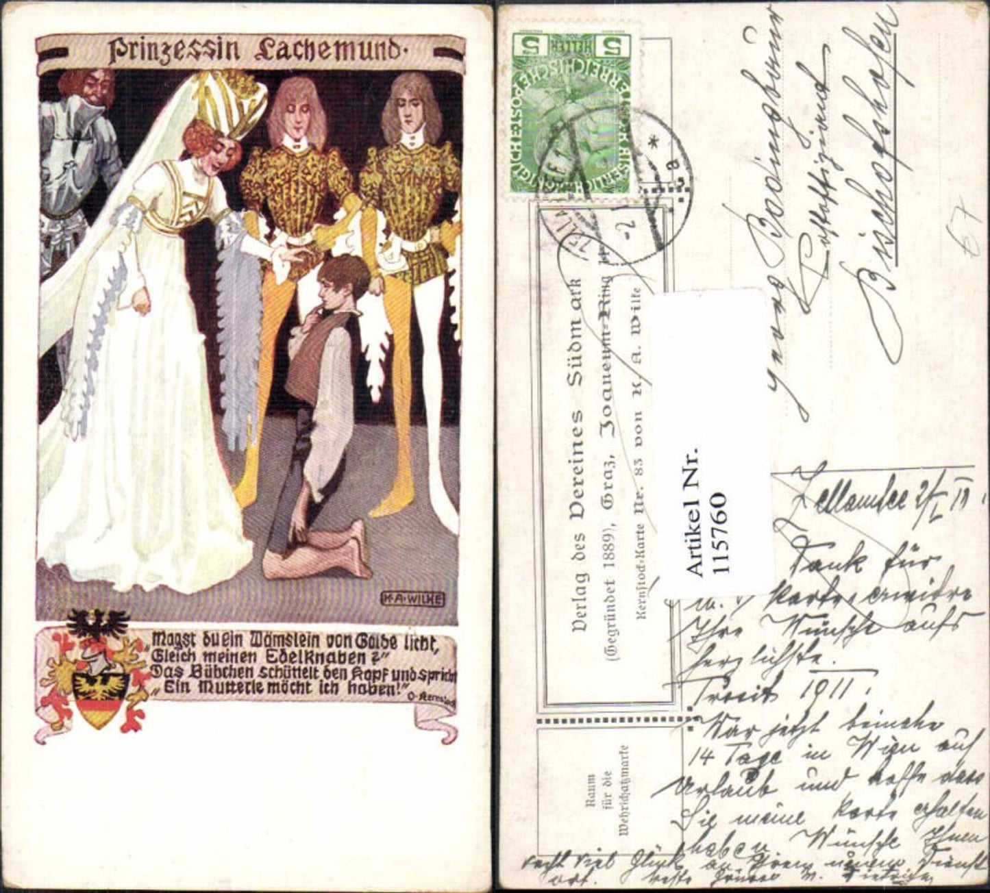 115760,Verein Südmark 83 K.A. Wilke Prinzessin Lachemund
