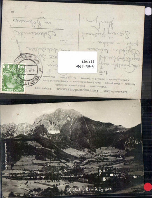 115993,Spital am Pyhrn seltene Fotokarte pub Hochreiter 1907 Pyrgas