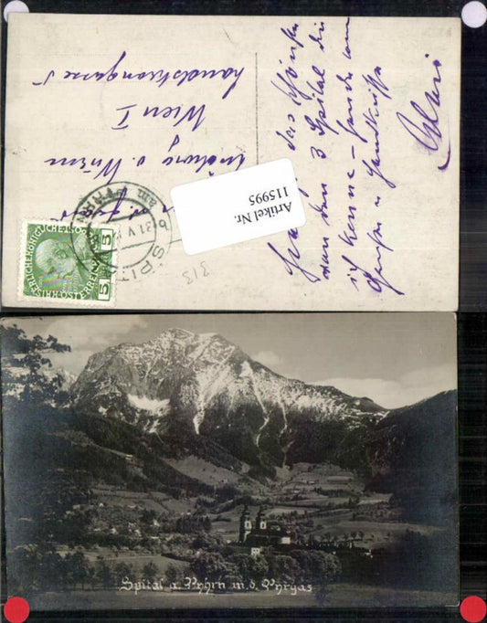 115995,Spital am Pyhrn Fotokarte m. Pyrgas 1910