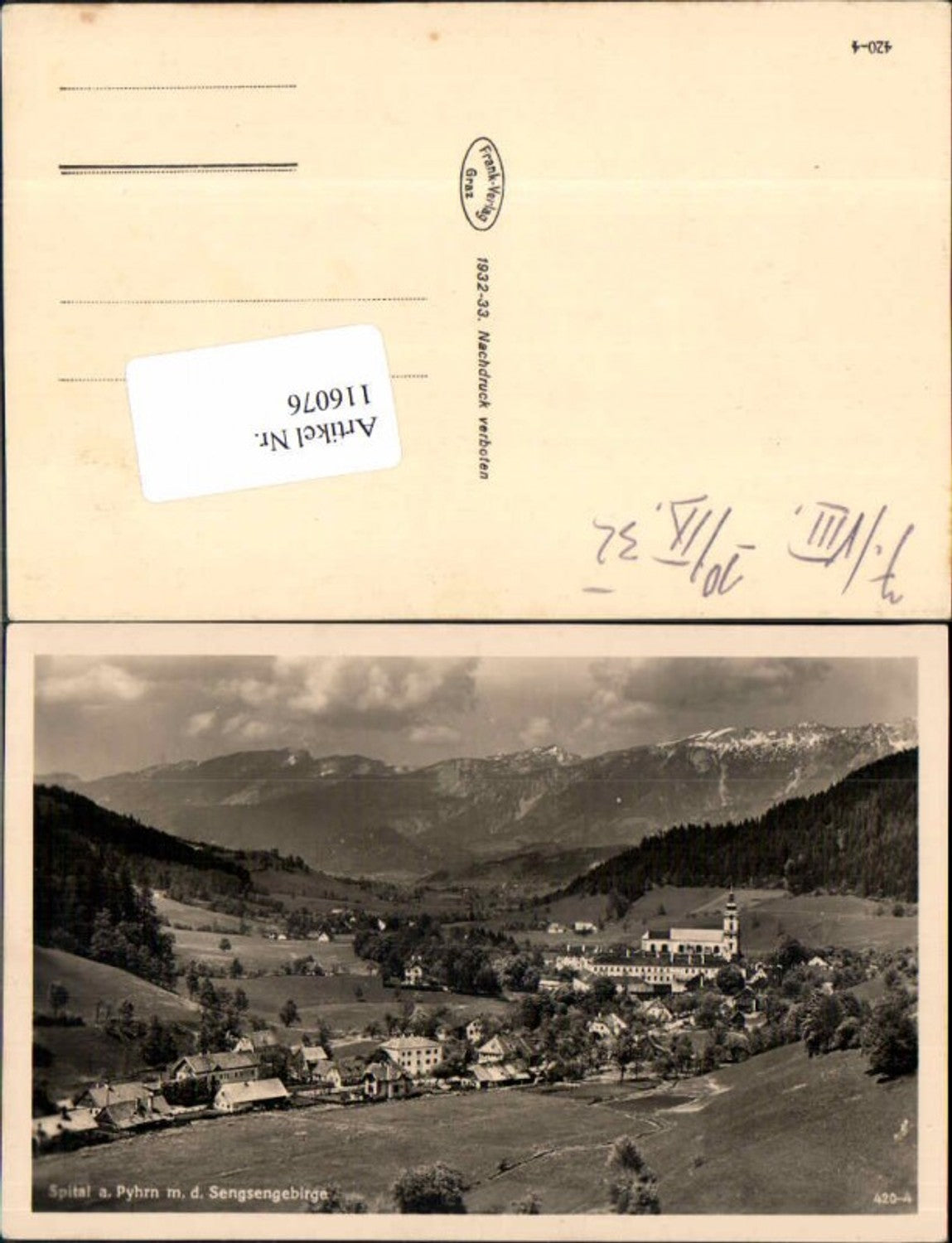 116076,Spital am Pyhrn m. Sensengebirge