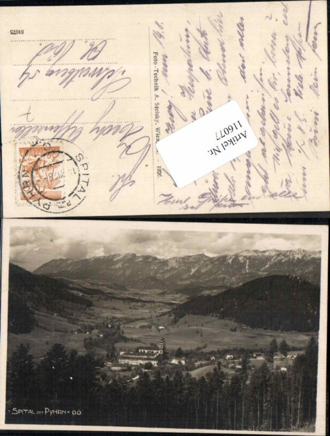 116077,Spital am Pyhrn Fotokarte 1926