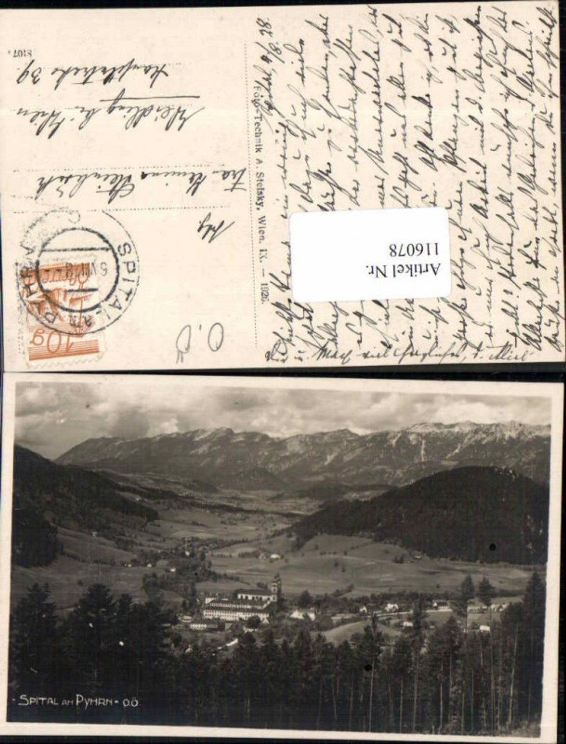 116078,Spital am Pyhrn Fotokarte 1926