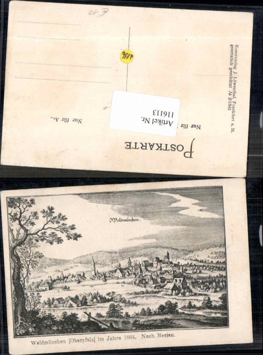 116113,Waldmünchen nach Merian 1664 seltene AK